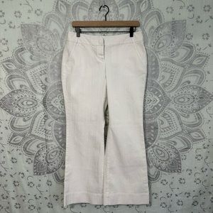 Euc $98 Victorias Secret Moda International Marissa Flare Work Pants White 10 S